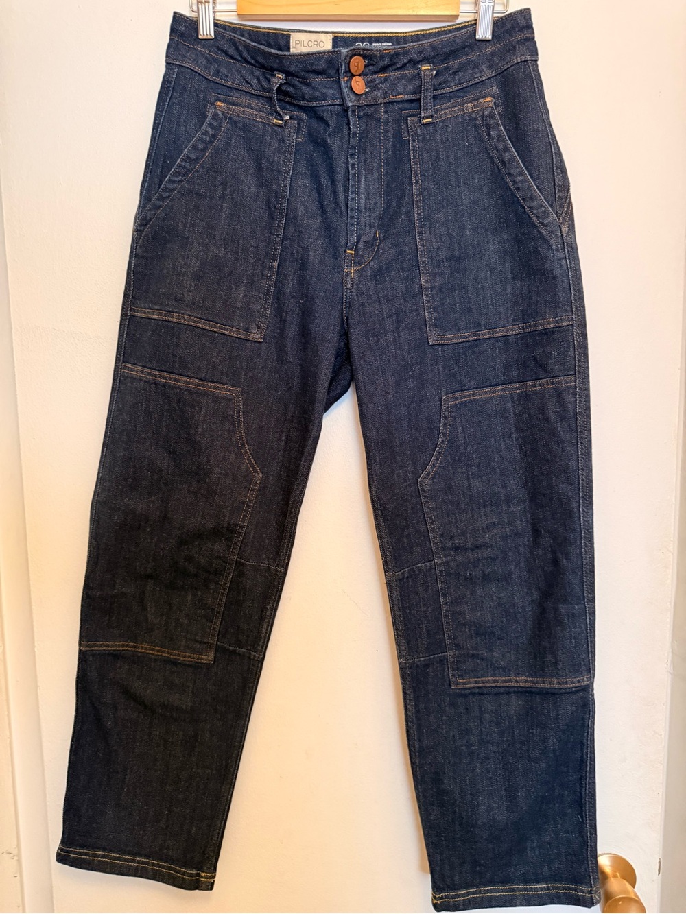 Pilcro Indigo Patchwork Relaxed Men's Jeans